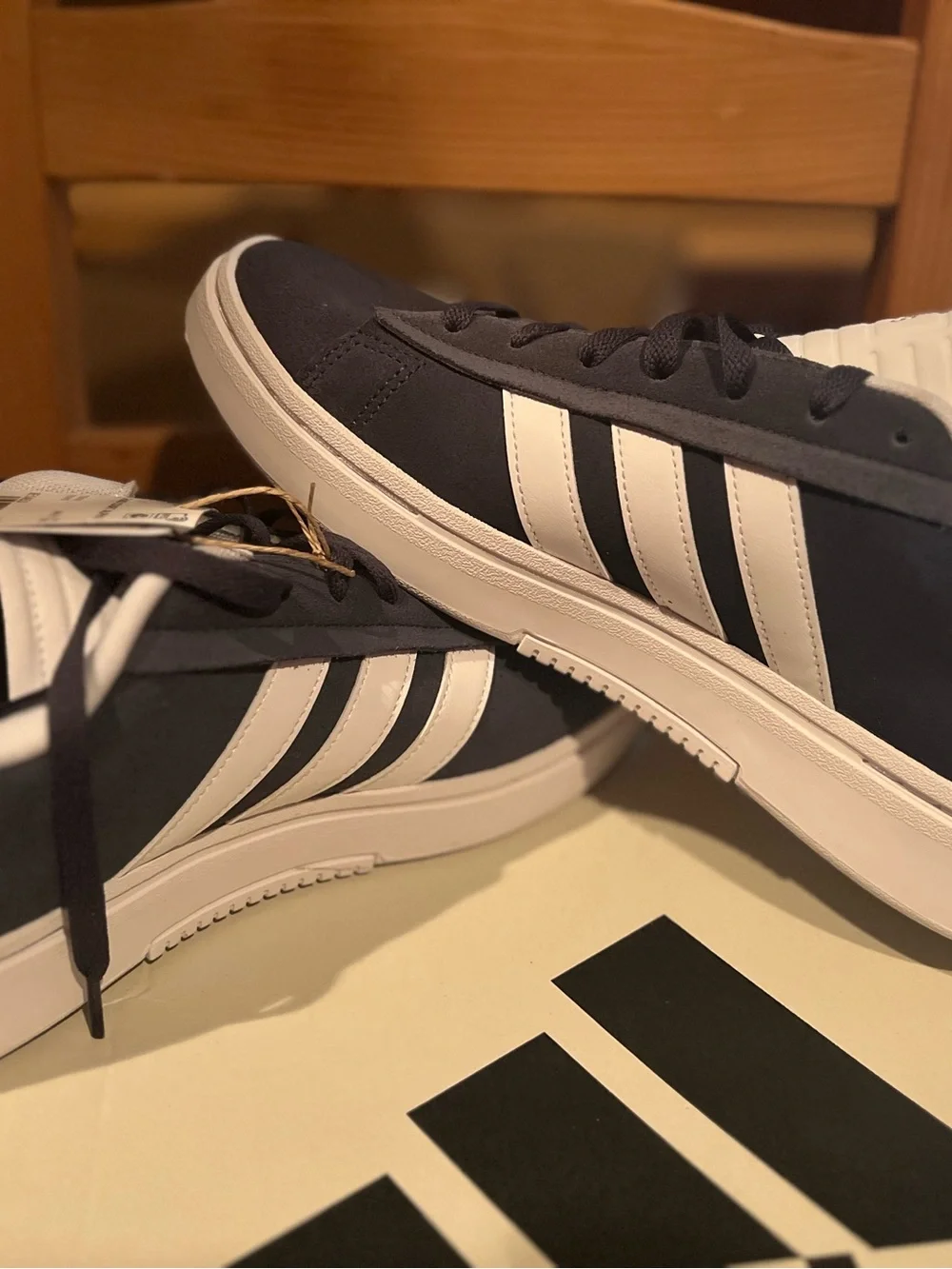 ADIDAS GRAND COURT ALPHA Navy and White Low-Top Court Sneaker